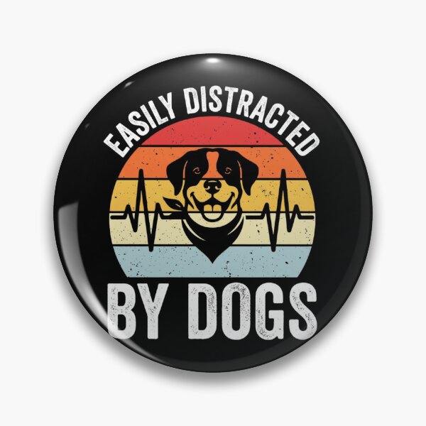 Item preview, Easily Distracted By Dogs Retro Vintage Sunset designed and sold by SiarheiYur.