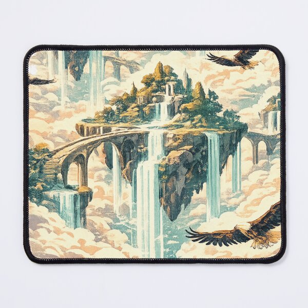Item preview, Floating Castle Sky Islands Fantasy - Heavenly Architecture designed and sold by irfanshikh.