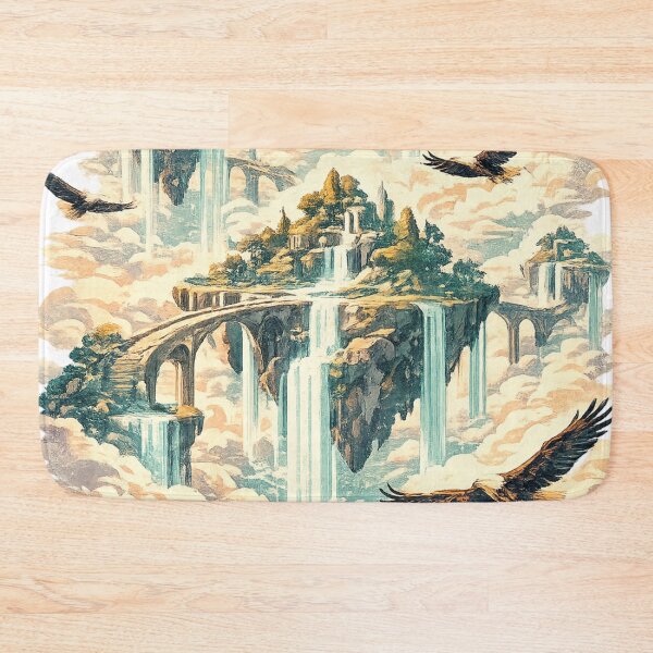 Item preview, Floating Castle Sky Islands Fantasy - Heavenly Architecture designed and sold by irfanshikh.