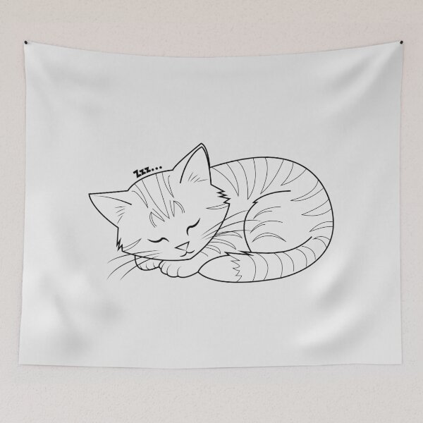 Item preview, Sleeping kitty designed and sold by asterloom.