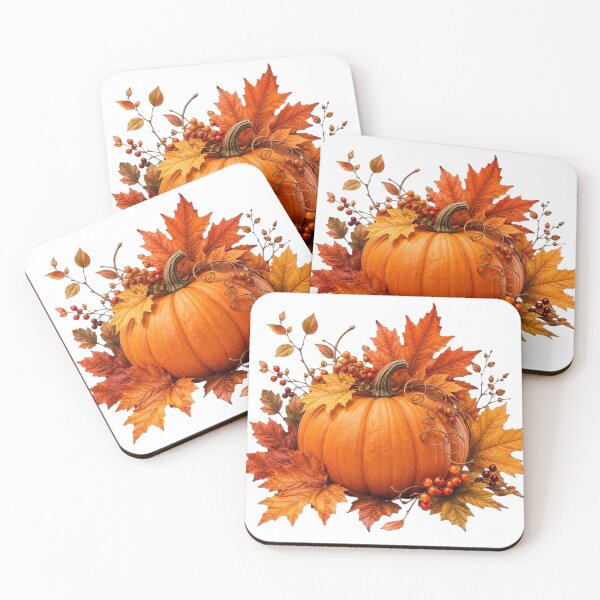 Item preview, Autumn Harvest Pumpkin Leaves designed and sold by VelarisMoon.