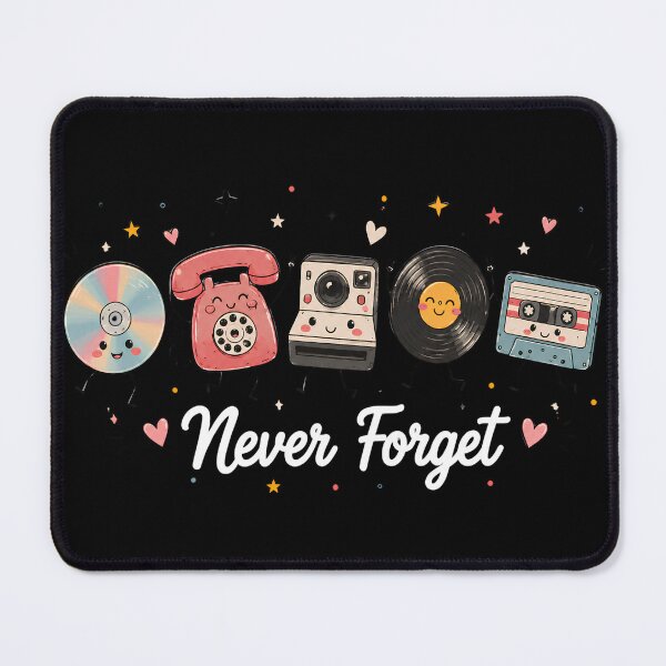 Item preview, Never Forget 90s Retro Kawaii Characters Cassette Vinyl CD designed and sold by VGAfanatic.