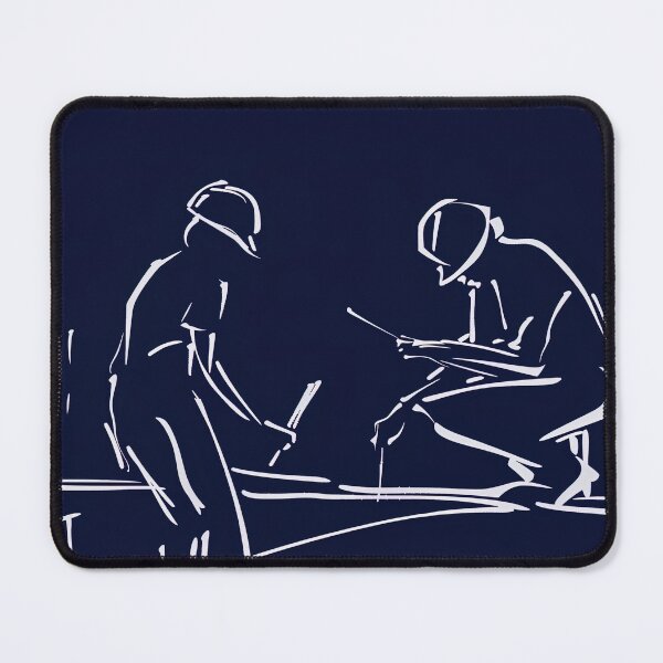 Item preview, Civil engineer - Blue Abstract Art designed and sold by shadow-bloom.