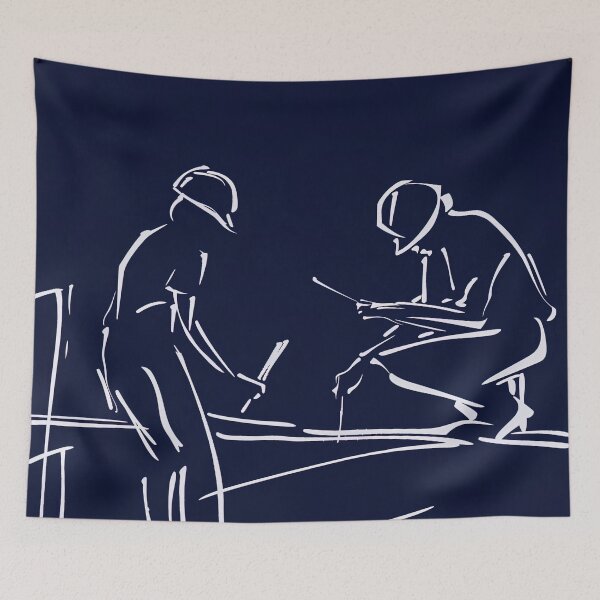 Item preview, Civil engineer - Blue Abstract Art designed and sold by shadow-bloom.