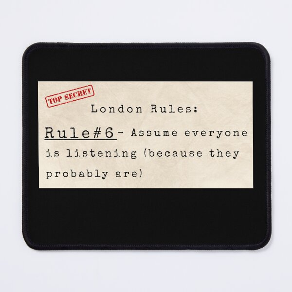 Item preview, Fan Art - Slow Horses London Rules Series - Rule #6 designed and sold by goldenbrown09.