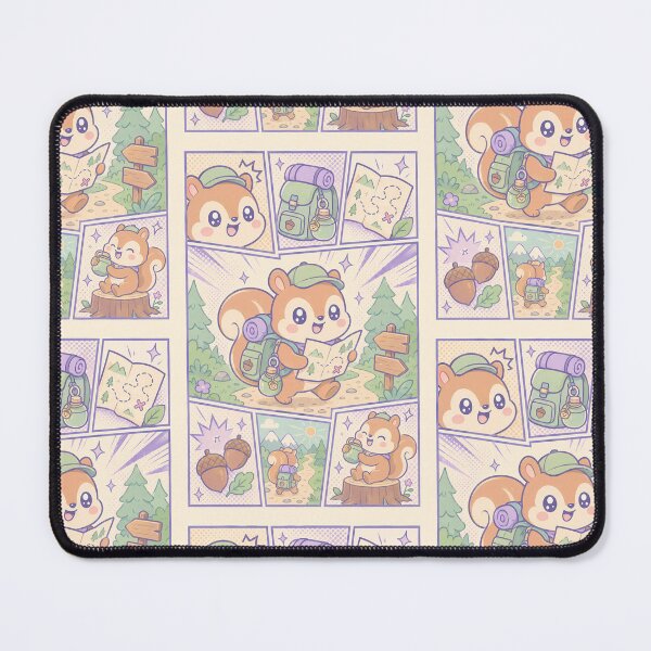 Item preview, Kawaii Hiking Squirrel Explorer designed and sold by Gift Phrase Studio.