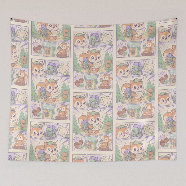Item preview, Kawaii Hiking Squirrel Explorer designed and sold by Gift Phrase Studio.