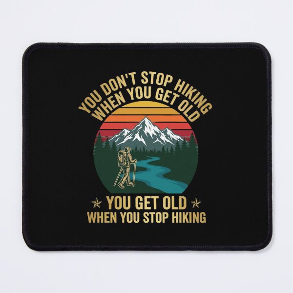 Item preview, Hiking Retro Mountain Sunset Outdoor Adventure Quote designed and sold by FormalDehyena.