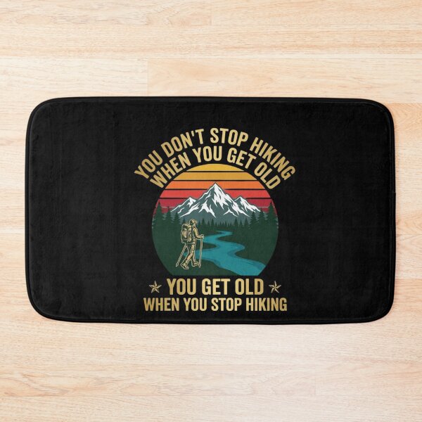 Item preview, Hiking Retro Mountain Sunset Outdoor Adventure Quote designed and sold by FormalDehyena.