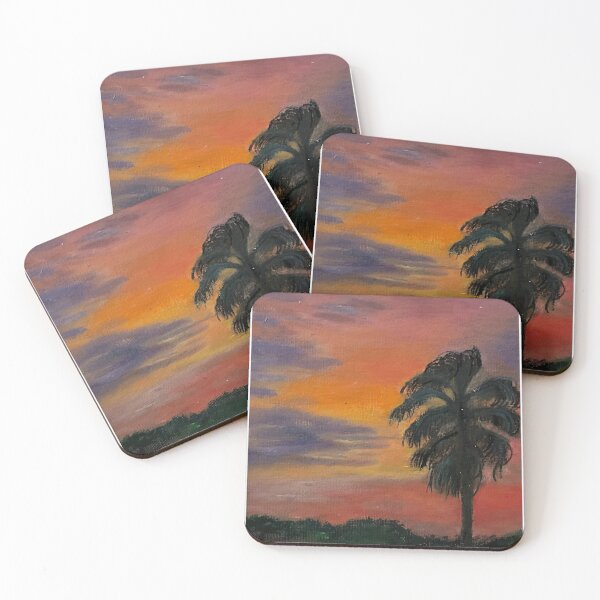 Item preview, Palm Tree & Sunset Oil Painting designed and sold by audreycp-design.