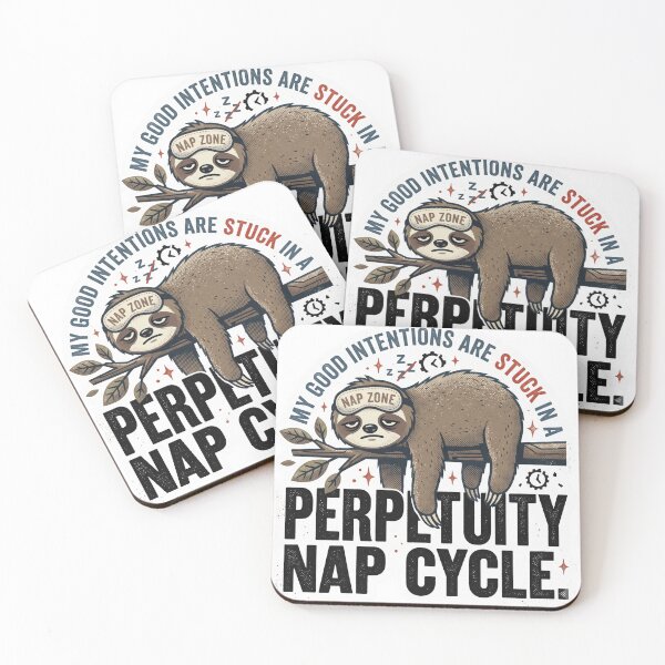 Item preview, Cochilo	Perpetual Nap Cycle - Funny Sarcastic Sloth Vintage Art designed and sold by 0Zetgest.