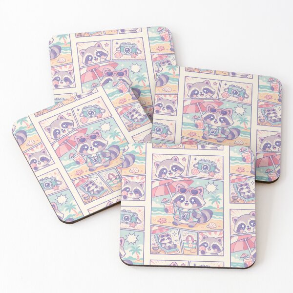 Item preview, Kawaii Beach Raccoon Vacation designed and sold by Magmashup.