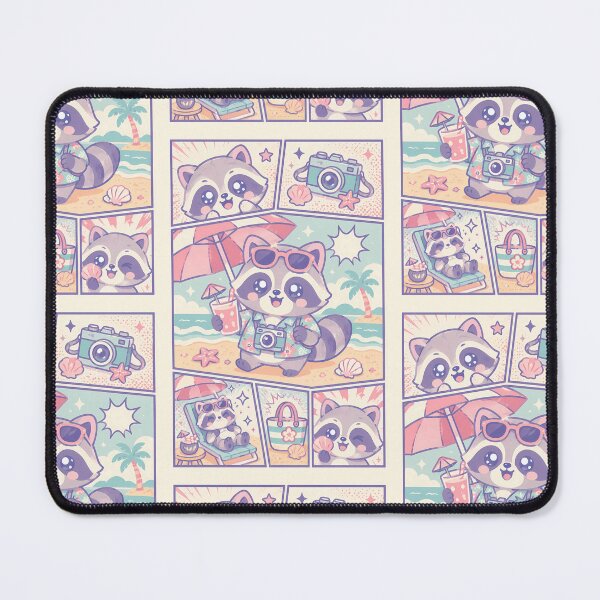 Item preview, Kawaii Beach Raccoon Vacation designed and sold by Magmashup.