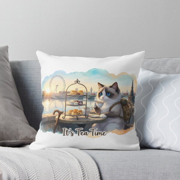 Item preview, London Eye Afternoon Tea Ragdoll Mug: Tea Time designed and sold by MossyAndPearl.