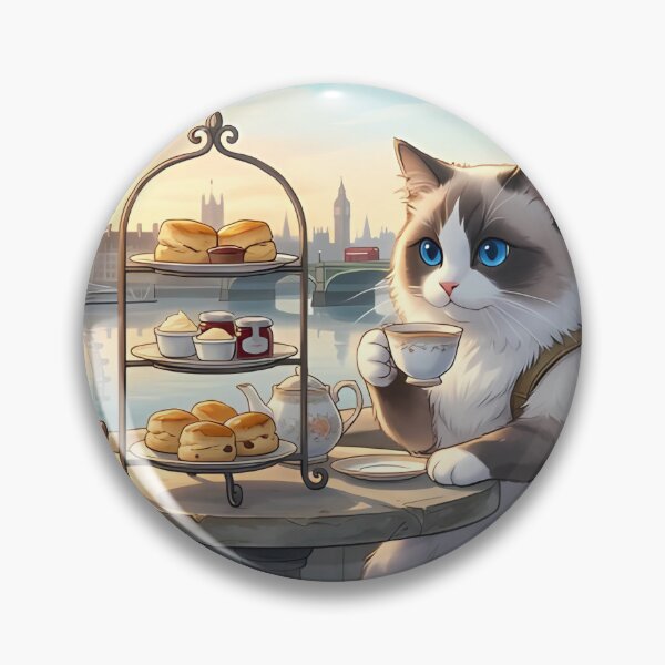 Item preview, London Eye Afternoon Tea Ragdoll Mug: Tea Time designed and sold by MossyAndPearl.