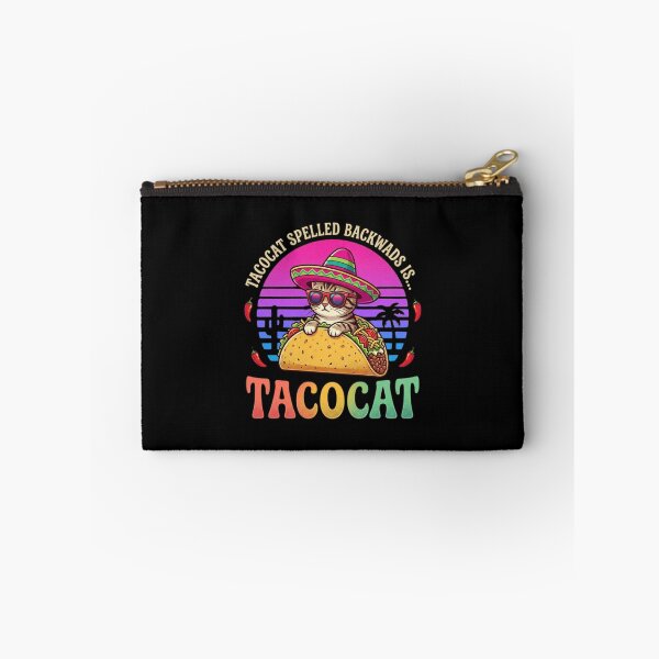 Item preview, Taco Cat Retro Sunset Funny Cat in Sombrero designed and sold by FormalDehyena.