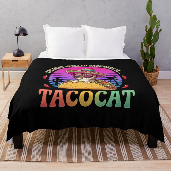 Item preview, Taco Cat Retro Sunset Funny Cat in Sombrero designed and sold by FormalDehyena.