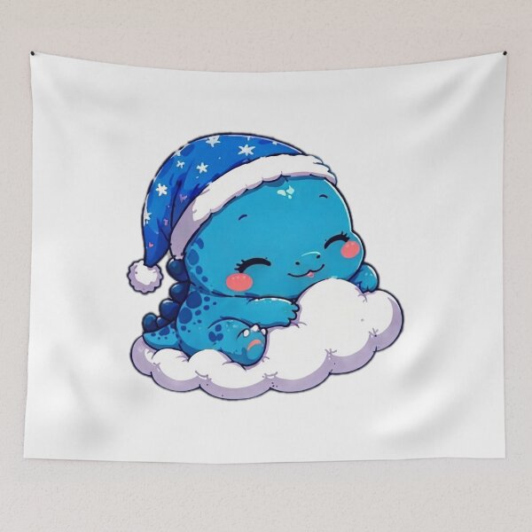 Item preview, Cute Sleepy Dinosaur on Cloud Sticker designed and sold by DailyDoodlesBySumbul.