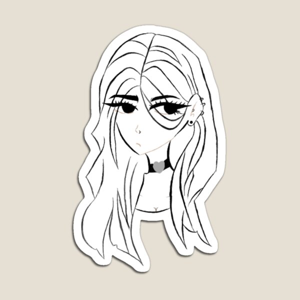 Item preview, Serious Girl with long hair designed and sold by Marianarcezar.