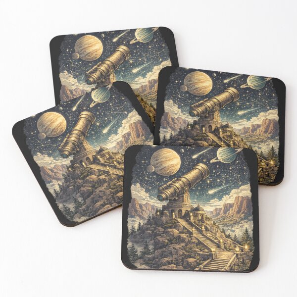 Item preview, Steampunk Observatory Telescope Planets - Fantasy Sci-Fi designed and sold by irfanshikh.