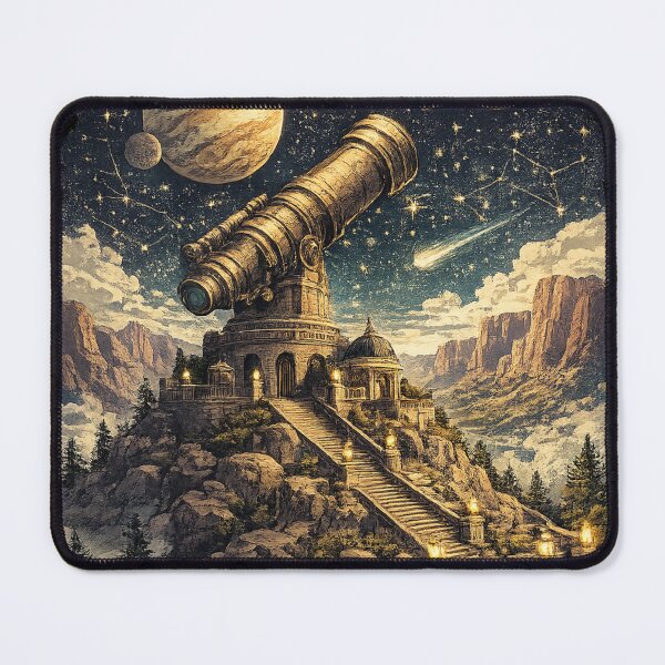 Item preview, Steampunk Observatory Telescope Planets - Fantasy Sci-Fi designed and sold by irfanshikh.