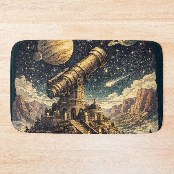 Item preview, Steampunk Observatory Telescope Planets - Fantasy Sci-Fi designed and sold by irfanshikh.