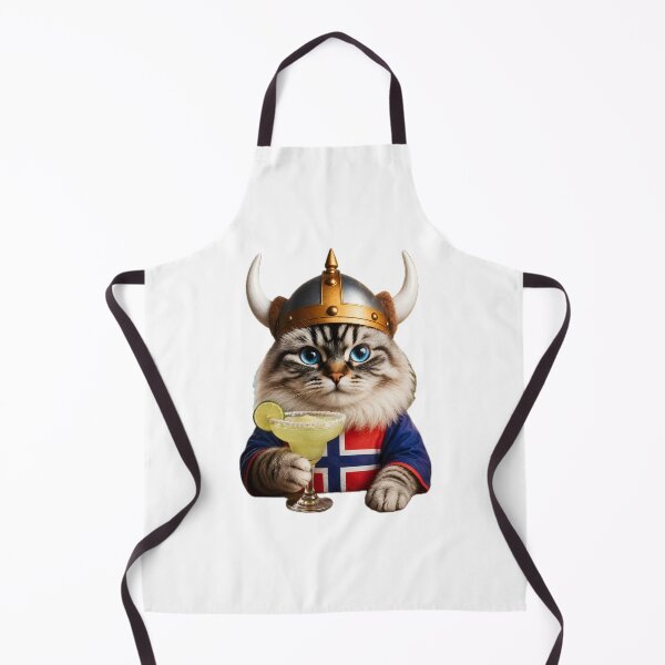 Item preview, Viking Warrior Cat Margarita — Funny Fantasy Cat Wall Art Gift for Home Bar & Cat Lovers designed and sold by Mundo Margarita.