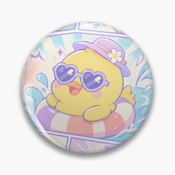 Item preview, Kawaii Summer Duckling Pool designed and sold by Gift Phrase Studio.