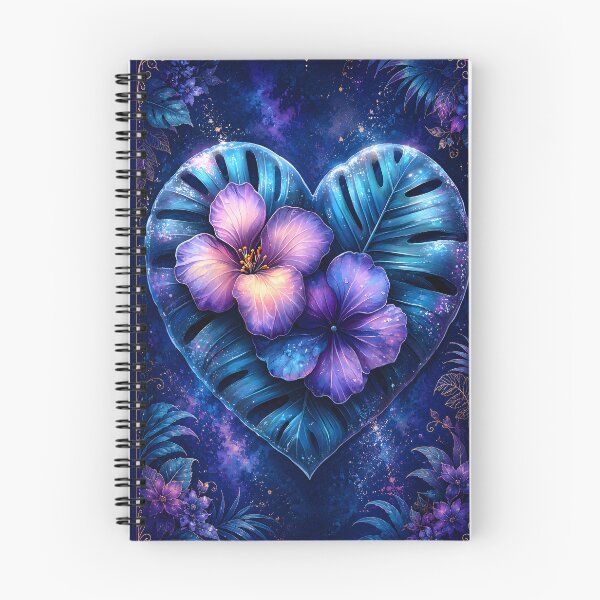 Item preview, Hearts 12 - Tropical Monstera Heart and Hibiscus Art designed and sold by NikaNavi.