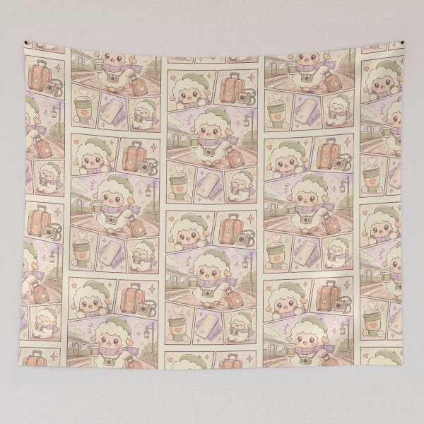 Item preview, Kawaii Cozy Travel Sheep designed and sold by Gift Phrase Studio.