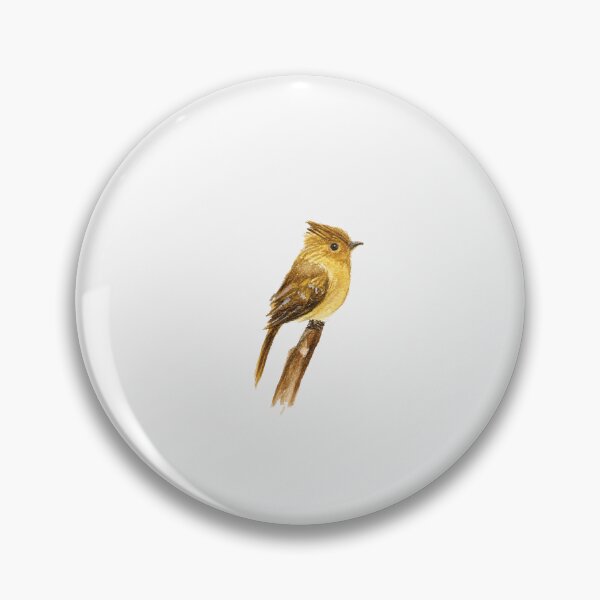 Item preview, Tufted Flycatcher - Tiny Hand painted Watercolor Painting designed and sold by artpadanna.
