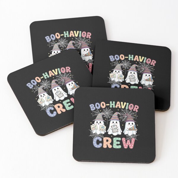 Item preview, boo halloween crew cute ghost witches with spiderwebs designed and sold by FormalDehyena.