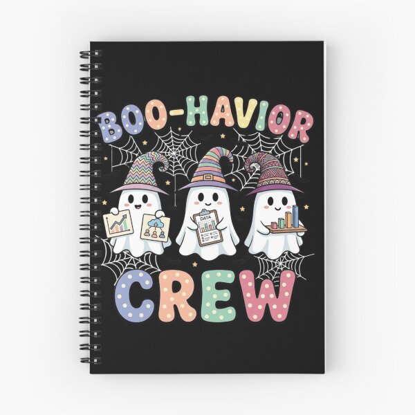 Item preview, boo halloween crew cute ghost witches with spiderwebs designed and sold by FormalDehyena.