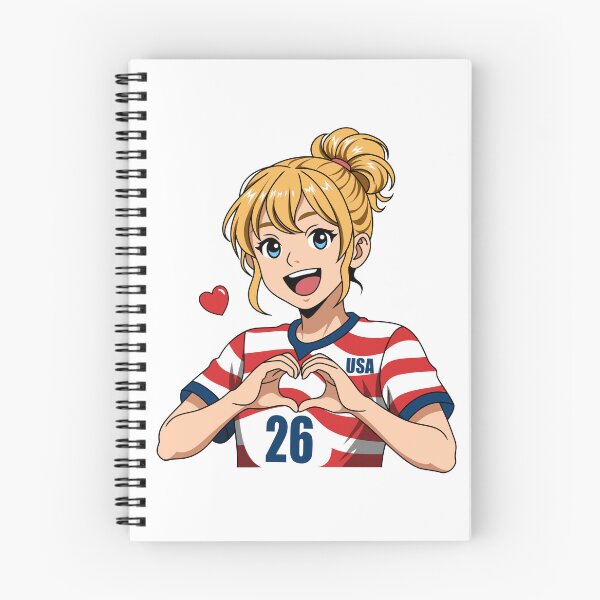Item preview, Blonde Anime Girl Heart Hands USA Jersey designed and sold by Anne97s.