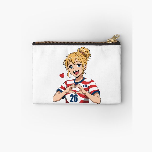 Item preview, Blonde Anime Girl Heart Hands USA Jersey designed and sold by Anne97s.