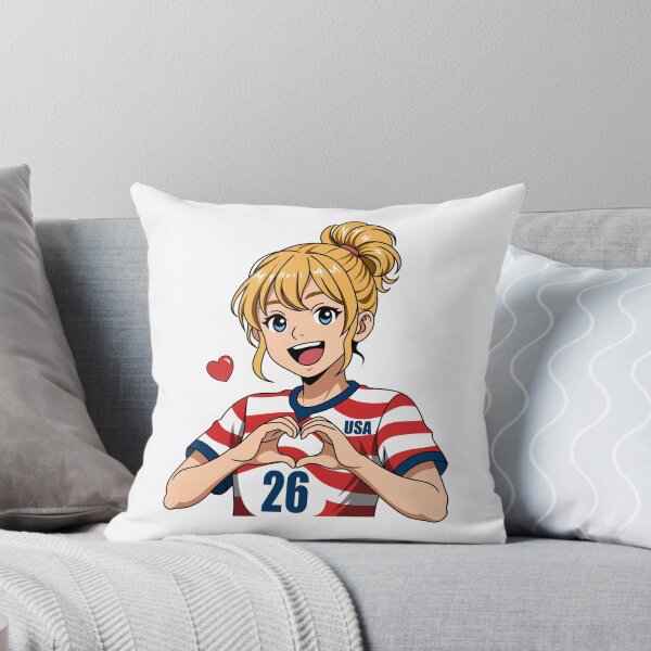Item preview, Blonde Anime Girl Heart Hands USA Jersey designed and sold by Anne97s.