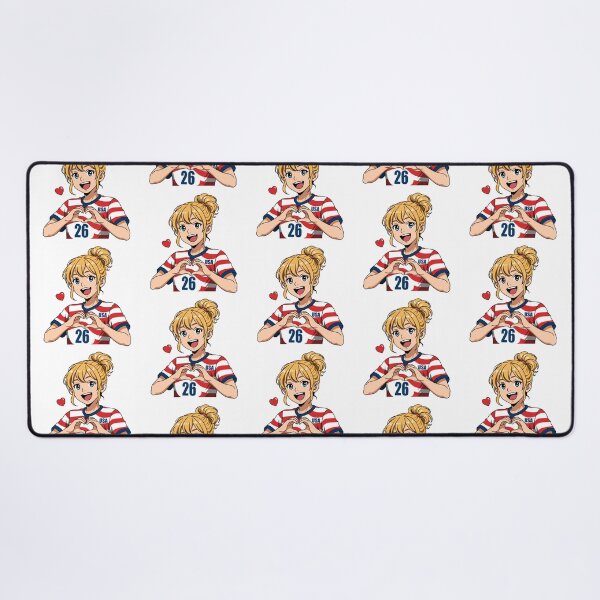 Item preview, Blonde Anime Girl Heart Hands USA Jersey designed and sold by Anne97s.