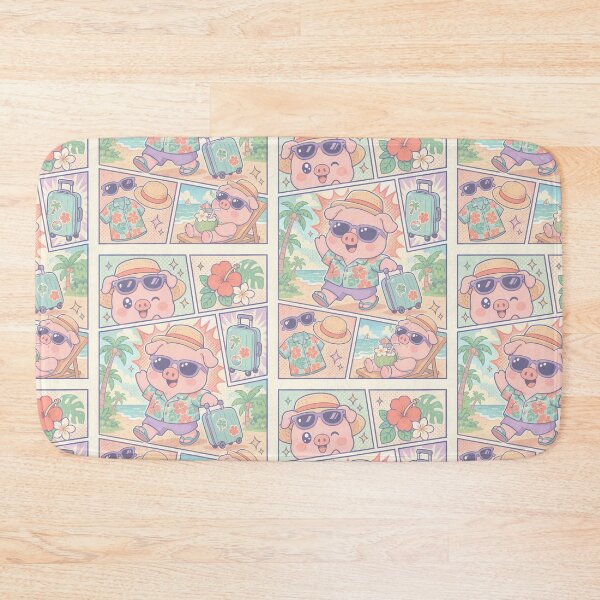 Item preview, Kawaii Tropical Tourist Pig designed and sold by Gift Phrase Studio.