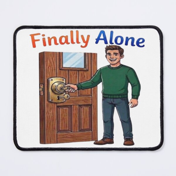 Item preview, Finally Alone: Relatable Introvert Humor Design designed and sold by Northern Glow Art.