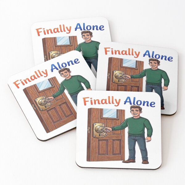 Item preview, Finally Alone: Relatable Introvert Humor Design designed and sold by Northern Glow Art.