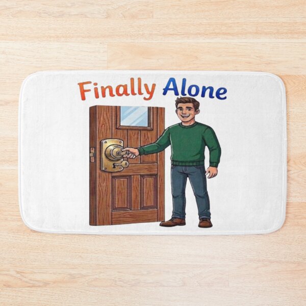 Item preview, Finally Alone: Relatable Introvert Humor Design designed and sold by Northern Glow Art.