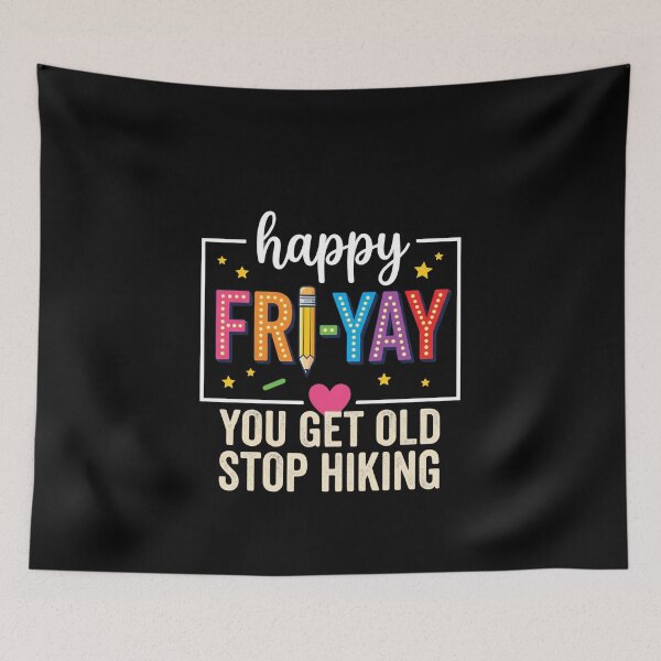 Item preview, happy friday colorful retro motivational quote designed and sold by FormalDehyena.