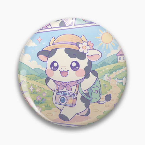 Item preview, Kawaii Countryside Travel Cow designed and sold by Gift Phrase Studio.