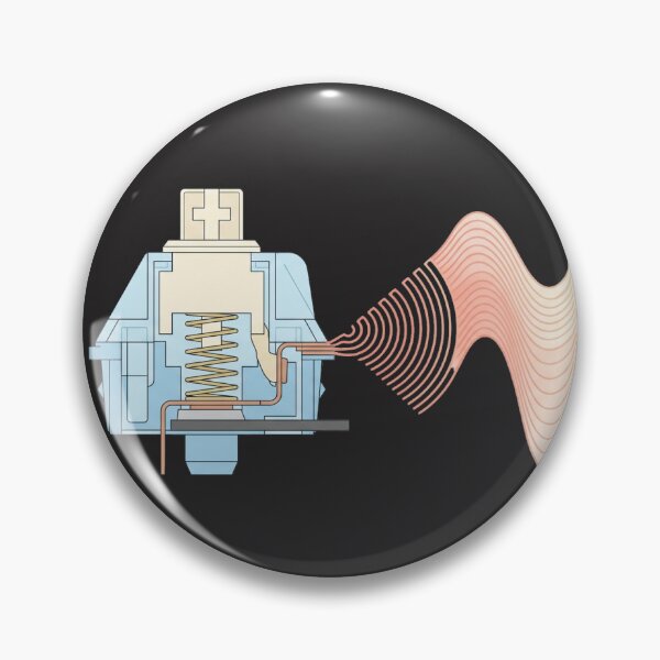Item preview, Clicky Switch Sound Wave - Mechanical Keyboard Art designed and sold by Node & Switch.