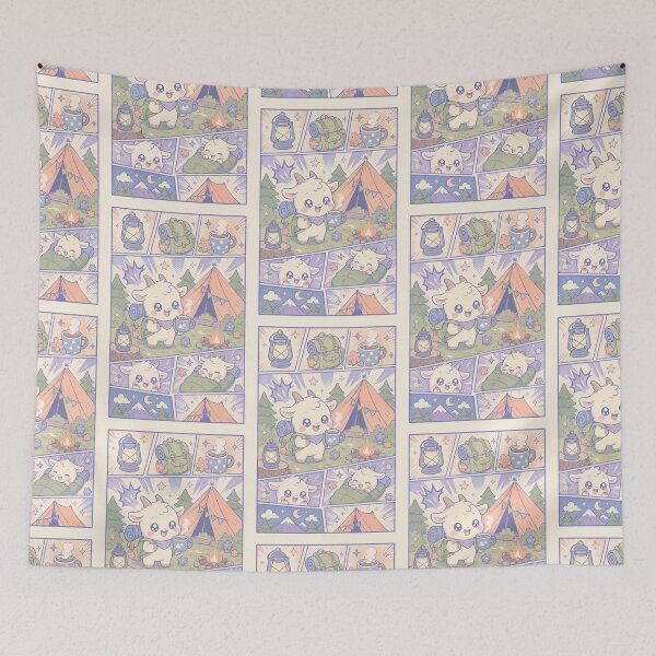 Item preview, Kawaii Camping Baby Goat designed and sold by Gift Phrase Studio.
