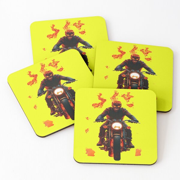 Item preview, The Avenger of the Asphalt? Skull and Crossbones Biker on Fire - Supernatural Biker and Hellfire designed and sold by RAYBIL.