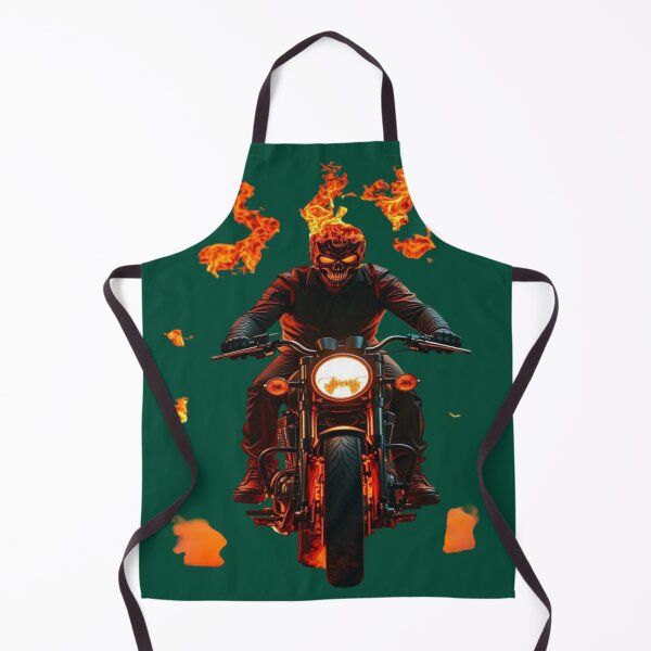 Item preview, The Avenger of the Asphalt? Skull and Crossbones Biker on Fire - Supernatural Biker and Hellfire designed and sold by RAYBIL.
