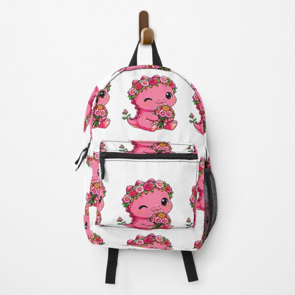 Item preview, Cute Pink Dinosaur with Flower Crown Sticker designed and sold by DailyDoodlesBySumbul.