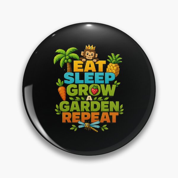 Item preview, Garden Cute Pixel Monkey Gardening Quote Funny Retro Art designed and sold by FormalDehyena.