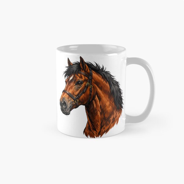 Item preview, Elegant Thoroughbred Horse Portrait – Horse Illustration designed and sold by OTSC.